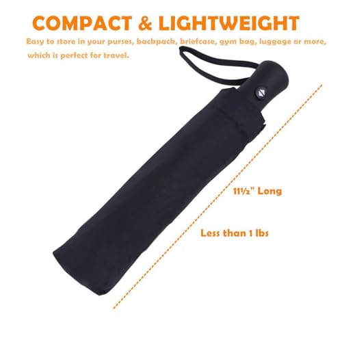 Loiina Regenschirm Taschenschirm Windproof Sturmfest bis Winddichter Doppel Baldachin Auf-Zu-Automatik 8 Edelstahl-Rippen UV-Schutz Leicht Kompakt Stabiler 3
