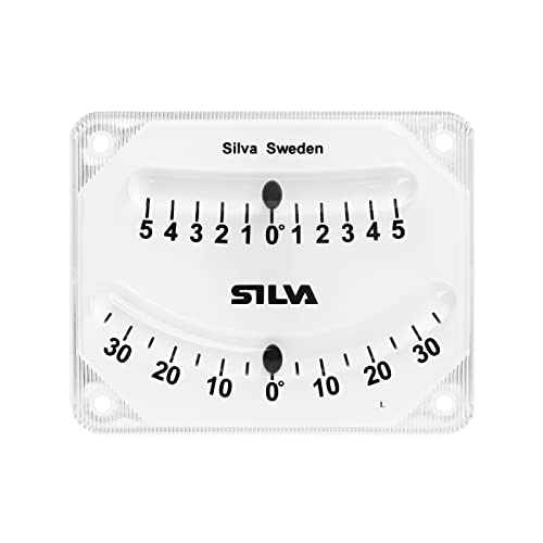 Silva Clinometro - Inclinometro con Due Scale - Scala di Precisione ± 5° e Scala ±35° - 1x8x10 cm - Per Verificare l'Angolo di Sbandamento su Barche a Vela o per Veicoli - Inclinometro Camper