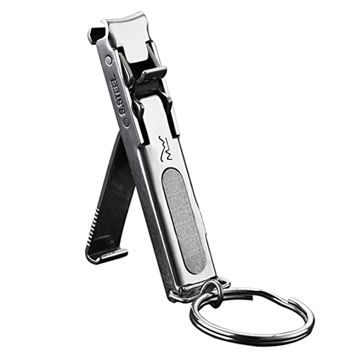 Nail Cutter - Foldable Nail Clippers Men | Stainless Steel Nail Clippers | Portable Wide Jaw Opening Cutter | Slanted Trimmer |Rust Resistance Jaw Opening Cutter For Natural Fingernails, Men, Toenails