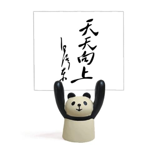 Support pour mémos panda de bureau noir style zen