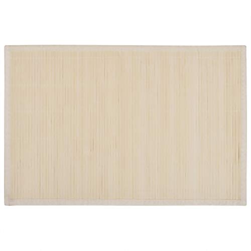 VidaHomeBamboo Mat Set of 6 Beige 30 x 45 cm