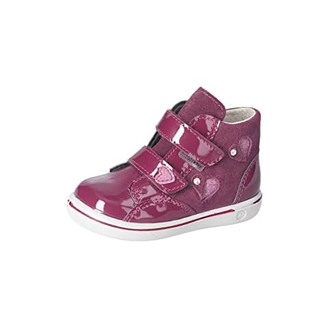 Ricosta Abby 2603202-363 Merlot Patent Leather Girls Rip Tape Ankle Boots 6 Merlot Patent Cover