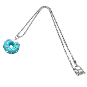 Sweet Cool Acrylic Pendant Necklace Funny Choker Metal Bead Chain Charm Necklace Neck Chain Fashion Jewelry