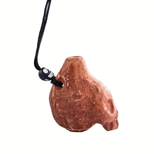 Aztec Death Whistle, Up To125+ Decibels Loud Real Screaming Silbato Azteca Death Whistles Loudest Authentic Human Ehecachichtli Sounding Screams Aztec War Whistle Halloween Costumes Gift (Ceramic)