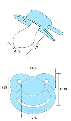 Image of CutiePlusU Adult Sized Pacifier Large Shield Blue
