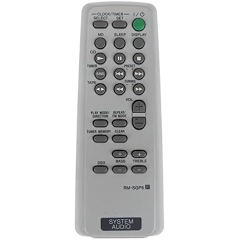 Allimity RM-SGP5 RMSGP5 Replacement Remote Compatible with Sony Micro HiFi Component System CMT-GP5 CMT-EP313 CMT-EP515 CMT-EP315 CMT-EP414 SS-CGP5 HCD-GP5 SS-CEP313 HCD-EP313 SS-CEP515 HCD-EP515 Cover