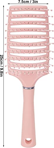 Image of Vitalogy - Hair Brush for Women and Men CURVED & VENTED - Detangler Paddle Hair Brush For All Hair Types (Wet, Dry & Damaged Hair) - Hair Straightener for Curly Hair, Blow Drying (Pink)