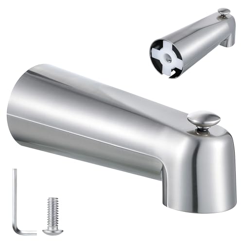 7 Slip on Tub Spout with Diverter Compatible with Moen Brushed Nickel