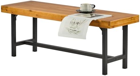 Gartenbank 120cm Rosa - Wetterfeste Holzbank Mit Lehne Für Terrasse & Garten