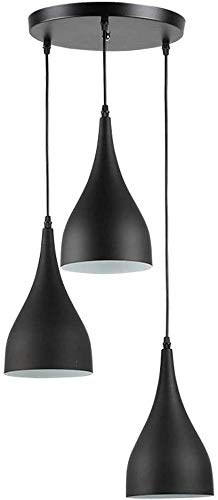 Plafonnier suspension minimaliste à 3 lampes gouttes en métal brossé