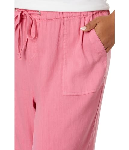 KUT from the Kloth Women's Plus Size Rosalie-Drawstring Pants with Porkchop Pockets in Dawn Pink3