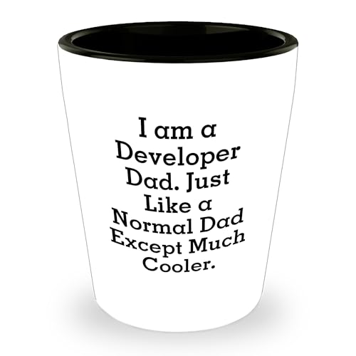 Developer Dad Shot Glass, Christmas Unique Gifts for Men, Funny Quote Gifts from Dad to Developer, Developer Gifts, Unique Gifts for Developer