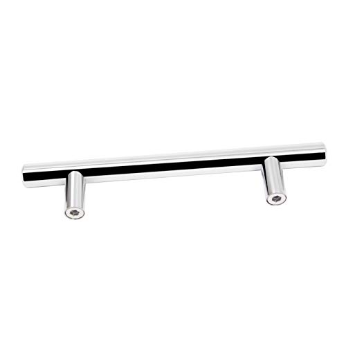 Image of Probrico 20 Pack Polished Chrome Cabinet Handles 3-1 /2 Inch Hole Centers T Bar Stainless Steel Drawer Dresser Pulls, 90mm Cabinet Pulls Kitchen Hardware Bathroom Handles
