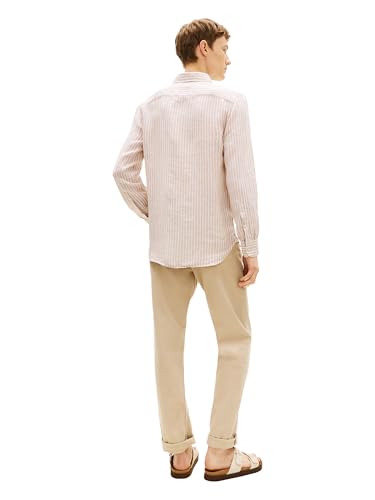 Image of Tommy Hilfiger Men's Long Sleeve Casual Linen Button Down Shirts in Regular Fit