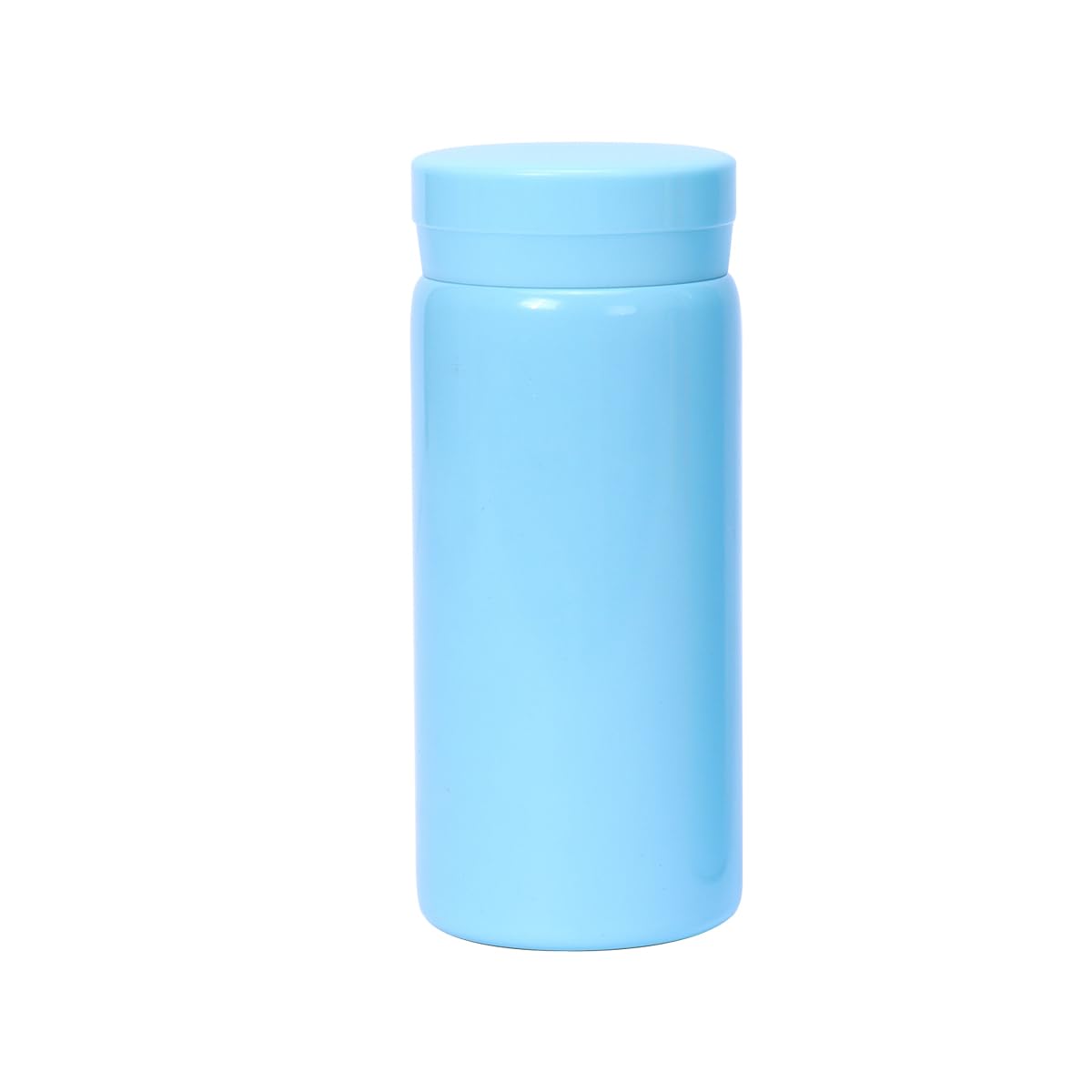 Small Flask, Cute Water Bottle, Vacuum Insulated Flask for Hot & Cold Drink, Keep 12H Hot & 6H Cold (Light Blue, 200ml)