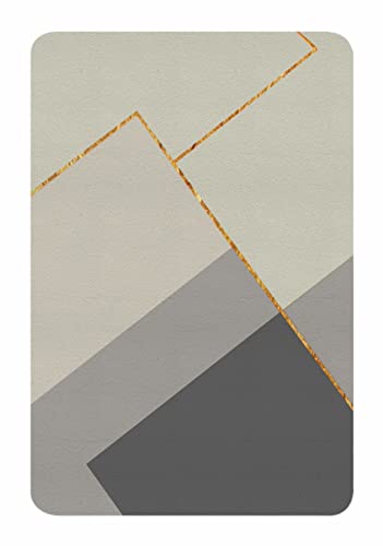 Non Slip Luxurious Bath Mat Quick Dry Super Water Absorbent, Soft Eco Friendly Skin Friendly, Easy to Clean Anti Mould; Modern Design 60cm x 40cm Bathroom, Door, Kitchen, Floor and Pet Food Mat (Grey)