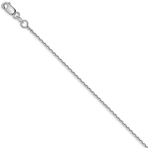 Jewels Obsession Gold Chain Saw Necklace | 14K White Gold Chain Saw Pendant with 18
