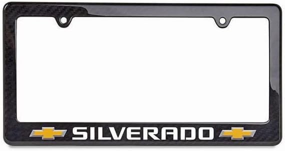 WCC Chevy Silverado Bowtie Carbon Fiber License Plate Frame (Silverado)