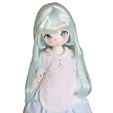 Yutotue 1/6 Long Dolls Wigs Soft Hair Finished Wigs for 1/6 BJD Doll Ball Jointed DIY Toys (Green)