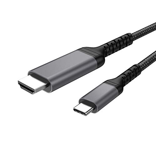 nonda USB C to HDMI Cable, 6.6ft 4K@60Hz Type C to HDMI 2.0 Cable [Thunderbolt 3 Compatible] for MacBook Pro 2020/2019, MacBook Air/iPad Pro 2020, Surface Book 2, Galaxy S20, and Other Type-C Devices