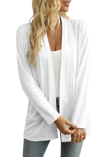 Yincro Women's Lightweight Open Front Cardigan Casual Long Sleeve Loose Cardigans with Pockets4