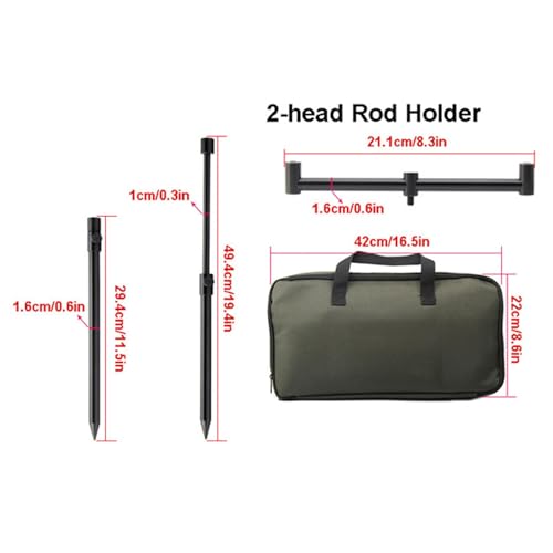 Support portable pour canne à pêche avec fixation d'alarme haute précision