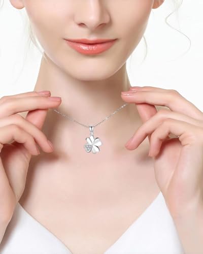 colgante trebol,trebol 4 hojas,colgante plata,Collar de plata de ley 925 para mujer, collar de la suerte con trébol de cuatro hojas, joyería para mujer,con 1 exquisita caja regalo 5 Colgante Trebol,trebol 4 Hojas,colgante Plata,collar De Plata De Ley 925 Para Mujer, Collar De La Suerte Con Trébol De Cuatro Hojas, Joyería Para Mujer,con 1 Exquisita Caja Regalo