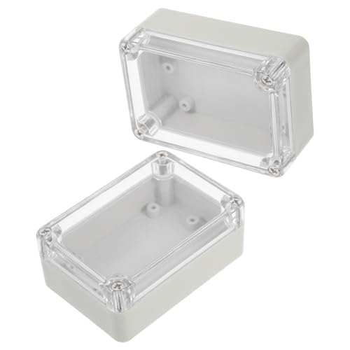 MOTHNUR 2 piezas Caja Estanca Abs para Proyectos Eléctricos Pequeña Resistente al Agua con Cubierta Transparente Carcasa Duradera para Módulos de Seguridad y Sistemas de Alarma Exterior