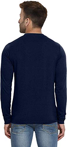 Image of LAZYCHUNKS Men's Cotton Full Sleeve T-Shirt | Round Neck Men's Tshirt