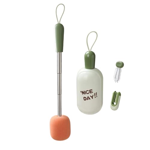 Cepillo para limpiar botellas de agua, herramienta de limpieza telescópica y compacta, cepillo de limpieza de botellas, para y adultos, hombres y mujeres para el hogar