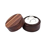 ZBIianxer Caja expositora de anillos de madera para joyas, organizador de joyas, cofre de almacenamiento para propuesta de compromiso, joyería de revisión