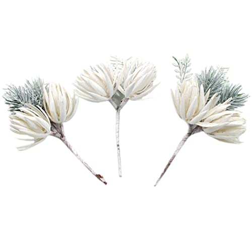 JUSTDOLIFE Planta artificial Pick Mini 3 piezas de plástico reutilizable Lifelikike para casa de oficina de decenal Festive Art Art Cover