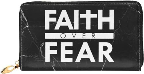 Faith Over Fear Bible Scripture Verse Christian Wallet Card Bag