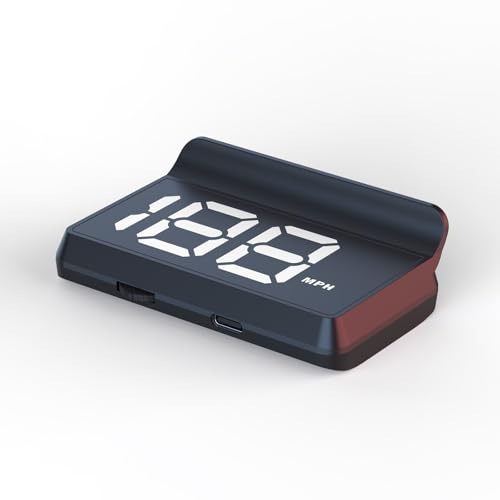 HUD Head up Display for Cars - W2 GPS Speedometer, USB Powered Windshield Projector with Auto Brightness, Universal Fit All Vehicles, Easy Install No OBD Required, White