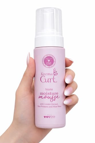 Kozma Curl Volume Moisture Mousse for Curly Hair 200ml | Curl Mousse Foam for Wavy Hair Styling | Volumizing Curl Enhancing Mousse Medium Hold Frizz Control Definition |