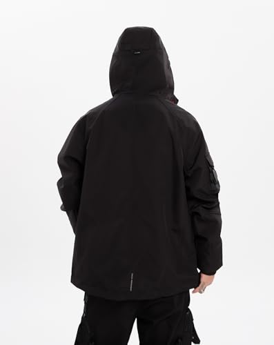Image of MFCT Men's Techwear Waterproof Windbreaker with Funnel Hoodie
