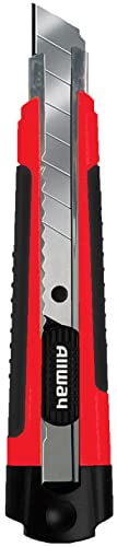 Image of ALLWAY RK7 Soft-Grip 18mm Snap-Off Knife with 3 Stainless Steel Blades | 8 Snap-Off Points