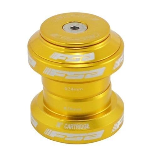 FSA Orbit MX 1-1/8Inches Threadless MTB Road Headset with Top Cap, Gold, NO.20, XTE1506