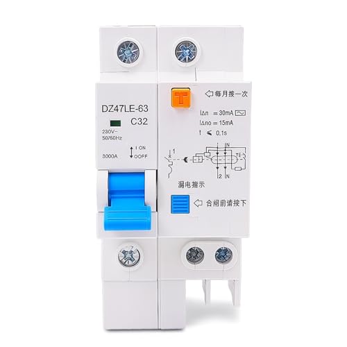 Interruptor magnetotérmico diferencial DZ47LE-63 20A 1P+N para cuadro eléctrico