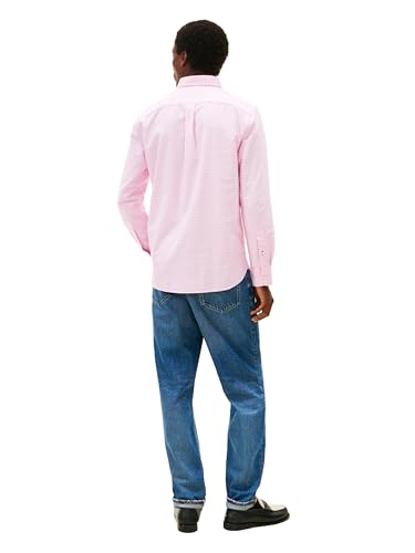 Image of Tommy Hilfiger Men's Long Sleeve Oxford Shirts in Regular Fit, Men's Button Down Shirts, Also Available in Big and Tall