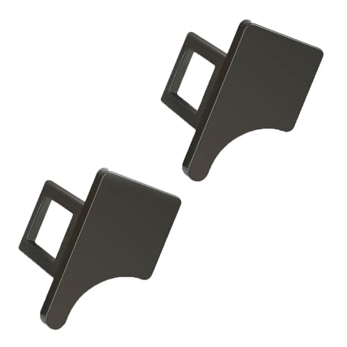 MAXDOOL 2 Pack Car Seat Belt Clips Alarm Stopper Hidden Seat Belt Buckle Alarm Stopper Suitable For Car Metal Seat Belt Silencers Of Most (Black)