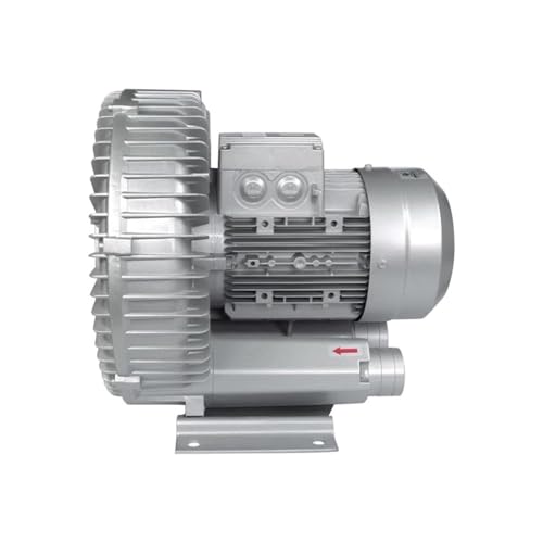 Generico 0,5 HP/0,74 KM/1,49 HP 110 V jednofazowa dmuchawa wirowa ze stopu aluminium, wysokociśnieniowa dmuchawa próżniowa do dmuchania powietrza przemysłowa