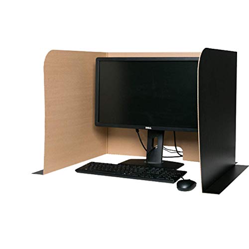 Image of Flipside Products 70 inch x 23 inch Black Desktop Privacy Screen, Large, Dividers For Laptops And Computers, Reduce Distractions, Test Divider, Pack of 12
