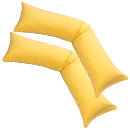 Moon pack de 2 unidades de fundas para almohadas para dormir de lado en punto, 100 % algodón, funda de almohada, cojín para lactancia, mais, 2er Pack 40x145