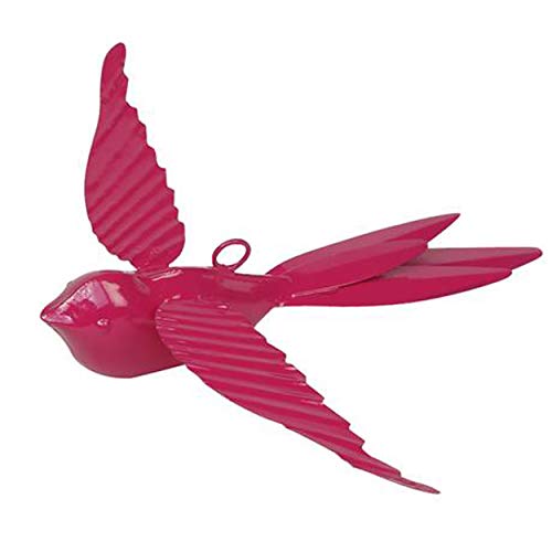 Image of Elan Hanging Decorative Rockstar Bird Vibrant Metal Birds for Balcony, Garden, and Home Decor Stylish Accent Pieces for Your Space Ideal for Brightening Your Indoor and Outdoor Spaces (Pink, Set of 2)