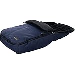 Osann Fußsack für Kinderwagen & Buggy, warmer Thermo Winterfußsack mit Fell - Navy Melange