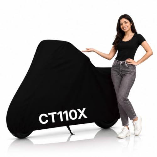 Image of Ultra-Protect Bike Body Cover for Bajaj CT110X Cover| 100% Waterproof, Dustproof & Scratch Resistant | Heavy Duty Two Wheeler Covers with UV Protection, Heat Resistant | All Weather (Black)