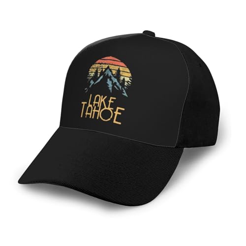 Lake Tahoe Unisex Classic Adjustable Curved Brim Baseball Cap, Trucker Hat