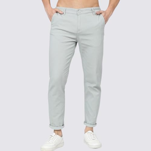 Image of Jack and Jini Men Casual Stretchable Cotton Pants | Chinos | Trousers (Regular Fit)