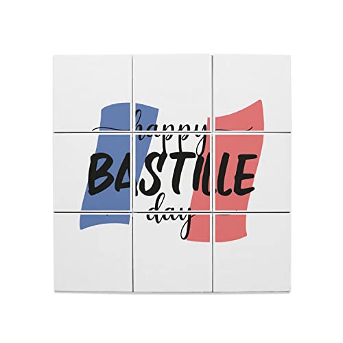 Carreaux céramique décoratif 15,2 cm cadeau idéal 14 juillet pour amateurs d'art français x9